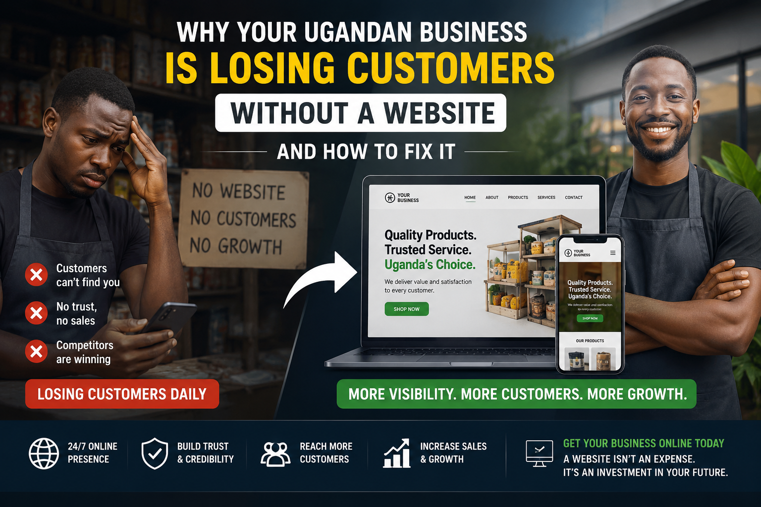 Why Your Ugandan Business Is Losing Customers Without a Website (And How to Fix It)